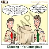 Scouting - Its Contagious - Computers - 10x10 Wall Clock