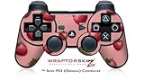 Sony PS3 Controller Skin Strawberries on Pink