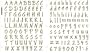 Ek Success Sticko 1 Inch Susy Ratto Brush Letter Stickers, Golden Foil