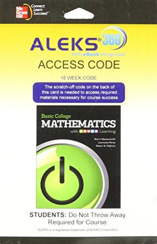 ALEKS 360 (18 Weeks) for Basic College Math with P.O.W.E.R. Learning