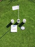 Practice Putting Green - Natural or Synthetic - Accessory Kit - 3 Cups & White Marker Flag, DVD