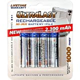 ULTRALAST ULA4AA2300 Rechargeable 4 Pack Aa Batteries