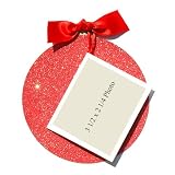 Red Glitter Christmas Ornament Die-cut Card, Pack of 10