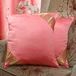 Peach Pink Sari Cushion Covers / Saree Pillow covers 16 X 16 Inches