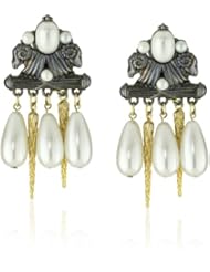 Fallon Regency Faux Pearl Drop Earrings
