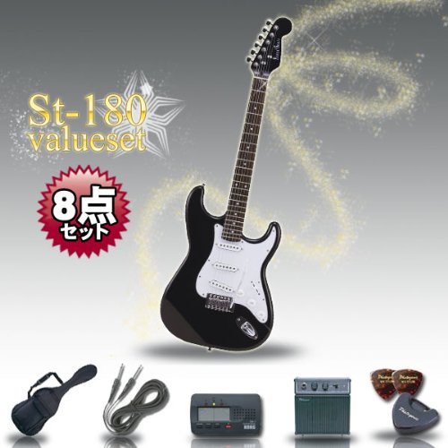 Photogenic エレキギター初心者にオススメ！【8点セット】ST-180 バリューセット カラー HBK
