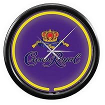 Official Licensed Crown Royal Logo Wall Bar Neon Clock
