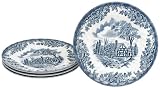 Churchill China Brook Blue 6 3/4-Inch Bread and Butter Plates, Set of 4