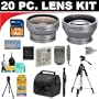 20 Piece Lens Kit Which Includes A 2x Digital Telephoto Professional Series Lens + 0.45x Digital Wide Angle Macro Professional Series Lens + 4GB Memroy Card + Deluxe Case + Battery + Charger + Deluxe DB ROTH Accessory Kit For The Canon Powershot SD990, SD950, SD900, SD890, SD880, SD870, SD850, SD800, SD790, SD700, SD40 Digital Cameras