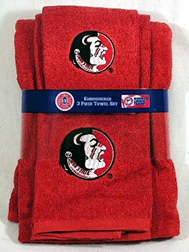 Florida State Seminoles 3 PC Embroidered Bath Towel Set