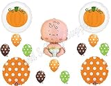 Cutest Lil Little Pumpkin in the Patch Fall Baby Shower Party Balloons Decorations Supplies