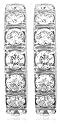 14k White Gold Diamond Hoop Earrings (1 cttw, H-I Color, I1-I2 Clarity)