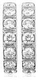 14k White Gold Diamond Hoop Earrings (1 cttw, H-I Color, I1-I2 Clarity)