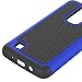 LG Escape 3 Case, LG Phoenix 2 Case, LG K8 Case, LK [Shock Absorption] Hybrid Armor Defender Protective Case Cover for LG Escape 3 / LG Phoenix 2 / LG K8, Blue