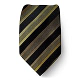 KC-137 - Mens - Brown - Black - Silver - Kenneth Cole Silk Mens Necktie