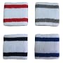 GOGO™ Thick Two Color Striped Wristbands (Price/Each), Wristbands, Sweatbands
