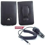 Black Leather Case for Creative Zen Vision M Plus Black Car Charger Cigarette Lighter Adapter for Creative Zen Vision M