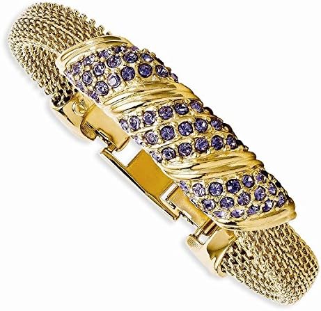 Kennedy Simulated Tanzanite Pave Mesh 7in w/ext Bracelet