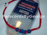 MLB Atlanta Braves (red) Single Rope Titanium Sport Necklace - 18"