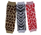 Ellies Wild Baby Leggings Set of 3 - Zebra, Cheetah, Giraffe