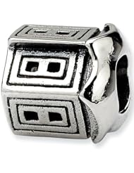 Reflection Beads Silver Box Barrel Bali Bead