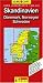 Scandinavia Map: D&Atilde;&curren;nemark, Norwegen, Schweden....
