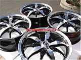 17 ADR Venomous (8A) BLACK with Polish LIp Wheels, A set of 4 Wheels
