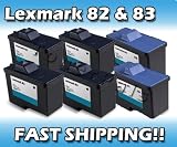 TonerPals Remanufactured Ink Cartridge Replacement for Lexmark 82 and Lexmark 83 (4 Black 2 Color)