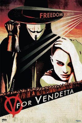 V for Vendetta Movie (V and Natalie Portman) Poster Print - 24 X 36 Collections Poster Print, 24x36 Poster Print, 24x36