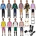 ZTWEDEN 32Pcs Doll Clothes and Accessories for 12 Inch Boy Dolls Include 20 Different Wear Clothes Shirt Jeans Beach Shorts 4 Pairs of Shoes, Glasses, Earphones for 12' Boy Doll