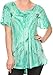Sakkas Taylay Ombre Tie Dye Batik Long Embroidered Corset Neck Blouse Shirt Top