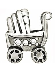 Chamilia Sterling Silver Baby Buggy Carriage Bead Charm