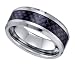 Stunning Men's Carbon Fibre Tungsten Comfort Fit Wedding Band " Size 12.5 "