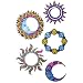 Sun and Moon Belly Design Temporary Tattoo Body Art
