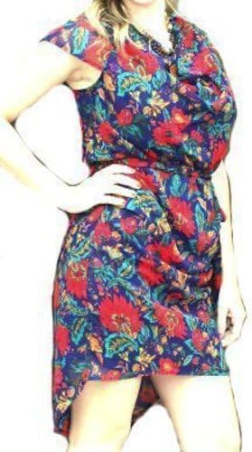 MM Couture by Miss Me Dress with Brightly Colored Abstract Floral Print - Large