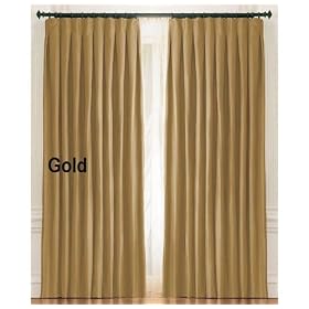 Fortunoff Gold Thai Silk Inverted Pleat Curtain Panel 24x96 Inches by Fotunoff