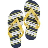 Michigan Wolverines Thematic Striped Flip Flop