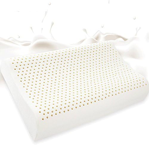 Ukshellan Natural Latex Foam Contour Pillow, Standard Bamboo Cover (Adult)