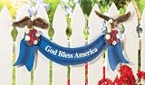 Patriotic American Eagle Fence Decorations by Collections Etc
