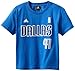 NBA Dallas Mavericks Dirk Nowitzki #41 Youth Short Sleeve Name & Number Tee, Blue
