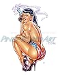 Badgirl 2 cartoon Art Print Giclee' by Armando Huerta
