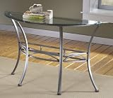 Sofa Table with Glass Pewter Finish