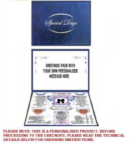 PERSONALISED WEDDING DAY ANNIVERSARY GIFT 45TH SAPPHIRE