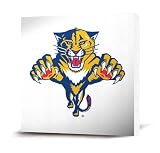 NHL Florida Panthers White Logo Canvas Print (20 x 20)