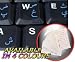 PASHTO KEYBOARD STICKERS WITH BLUE LETTERING ON TRANSPARENT BACKGROUND