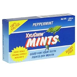 XyliChew Sugar Free Mints, Peppermint, 50-Count Boxes (Pack of 12)