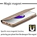 iPhone 7 Plus case,WenBelle [Genuine Leather] Slim Fit,Stand Feature,Premium Protective Case Wallet Flip Cases for Apple iPhone 7 Plus (Gold)