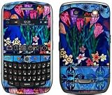 Buy : Silk Flowers Design Protective Decal Skin Sticker for Blackberry Curve 8900 Cell Phones