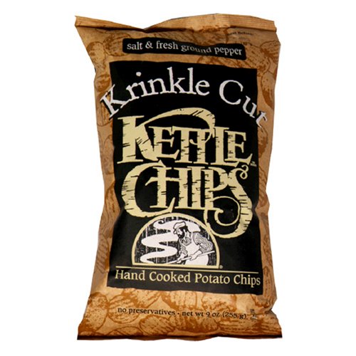 Kettle Krinkle Salt & Fresh Ground Pepper, 9-Ounce Bags (Pack of 12)
