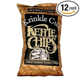 Kettle Krinkle Salt & Fresh Ground Pepper, 9-Ounce Bags (Pack of 12)
